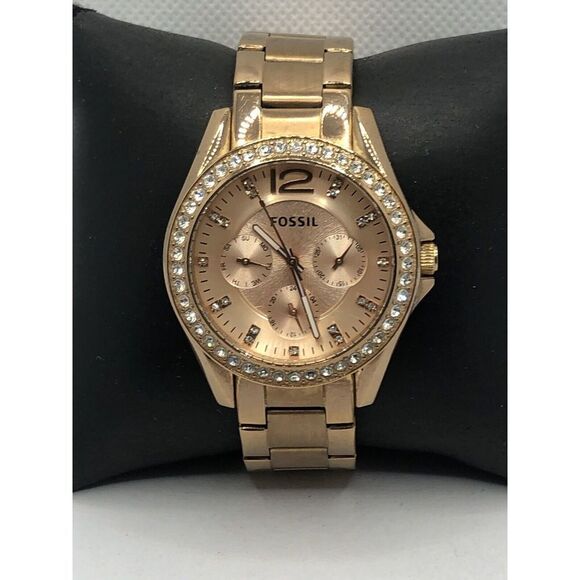 Fossil ES2811 Women Stainless Steel Analog Dial Quartz Genuine Wrist Watch OP452 - Picture 1 of 9